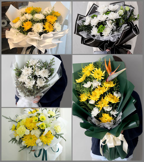 河北衡水深州市穆村乡白事花束代送